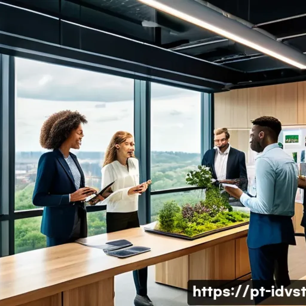 임팩트 투자와 기업의 성장 전략 - **Prompt 1: A Modern, Purpose-Driven Business Embracing ESG**
"A vibrant, wide-angle shot of a d...