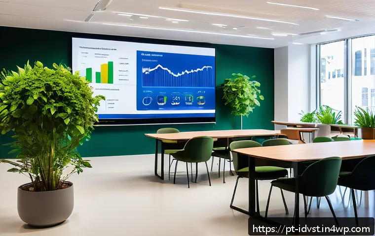 임팩트 투자와 정부의 역할 - A vibrant modern government office environment where diverse professionals collaborate on sustainabl...
