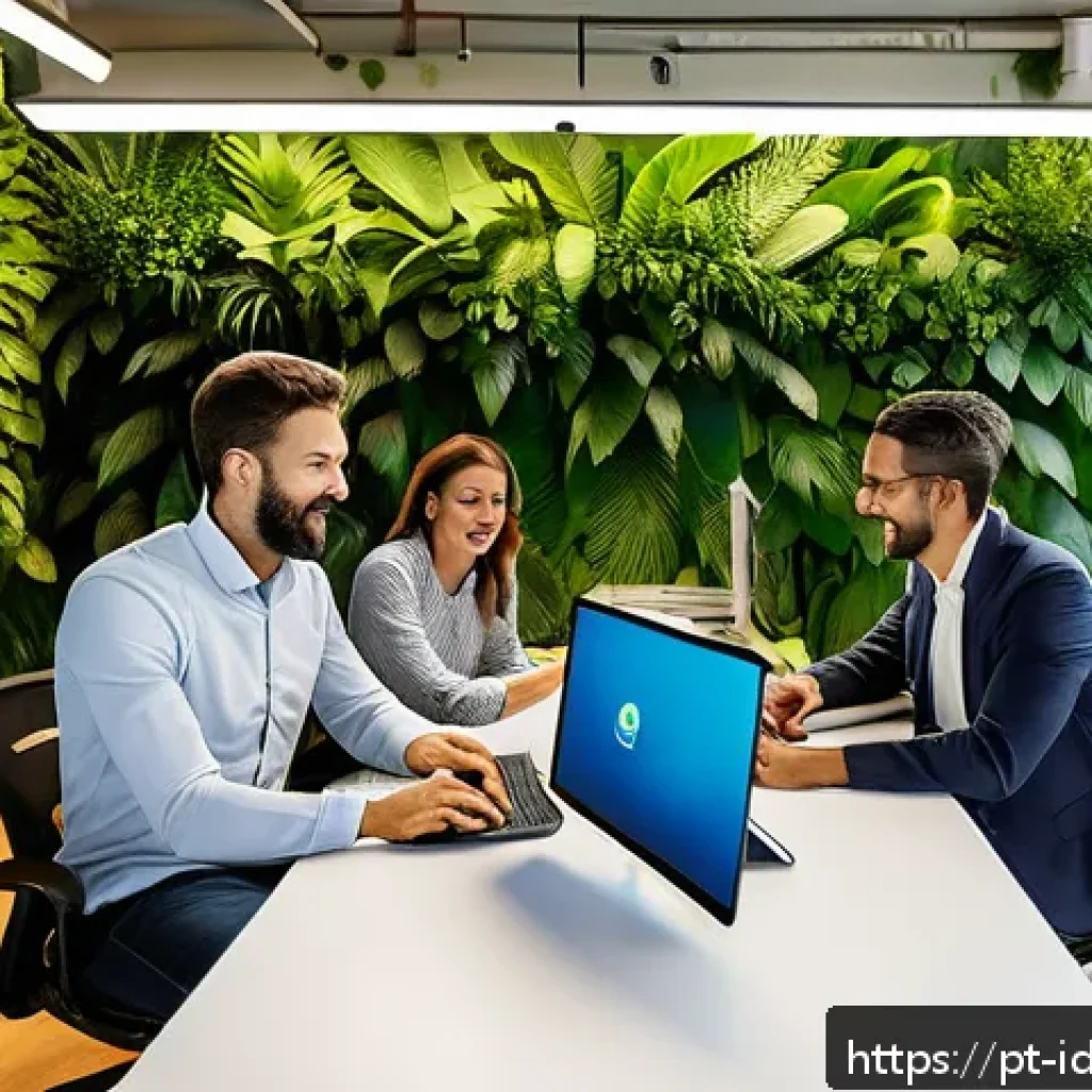 임팩트 투자와 기술적 혁신 - A vibrant Brazilian startup office focused on social impact investing, showing diverse young profess...