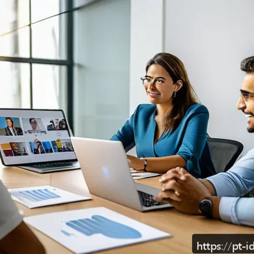Home 30 임팩트 투자자와의 협업 모델 - A professional business meeting scene in a modern São Paulo office, featuring a diverse group of Bra...