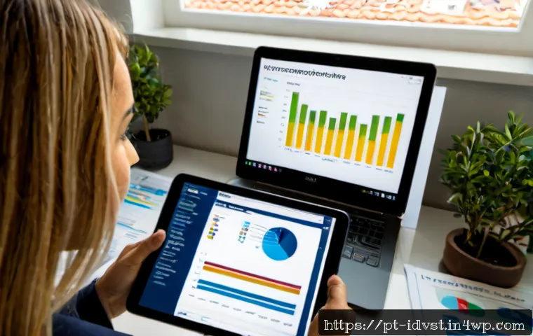Home 17 임팩트 투자 성과 보고서 작성 방법 - Photorealistic impact investment performance reporting scene in a bright Lisbon office, a Portuguese...